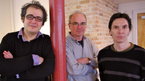 Amir Amiri, Jim Hiscott and Andrew Balfour, featured composers for our concert Chant!, 2012. (Photo: Karine Beaudette)